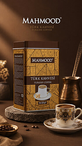 Mahmood Orta Kavrulmuş Türk Kahvesi Metal Kutu 220 G - 2