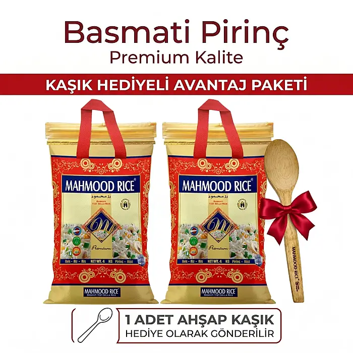 Mahmood Rıce 1121 Basmati Pirinç 4 kg x 2 Adet - 1