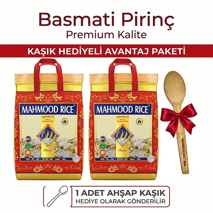 Mahmood Rıce 1121 Basmati Pirinç 4 kg x 2 Adet - 1