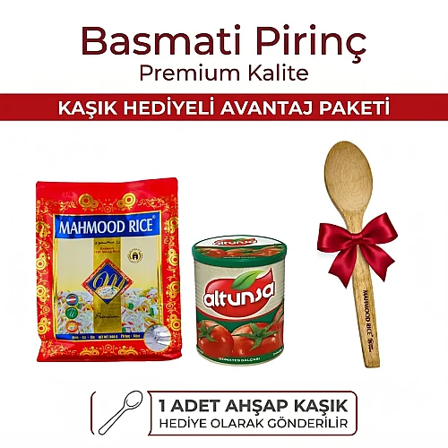 Mahmood Rıce 1121 Basmati Pirinç 900 g ve Altunsa Domates Salçası 830 g - Mahmood Rice