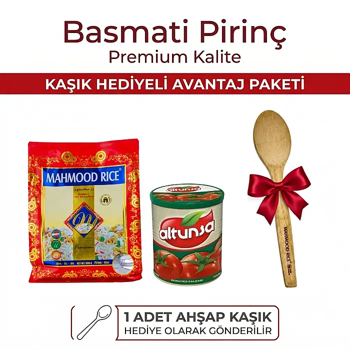 Mahmood Rıce 1121 Basmati Pirinç 900 g ve Altunsa Domates Salçası 830 g - 1