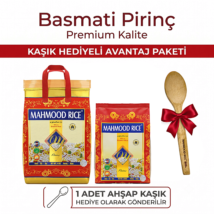 Mahmood Rıce 1121 Basmati Pirinç 4 Kg ve Basmati 1121 Pirinç 900 G - 1