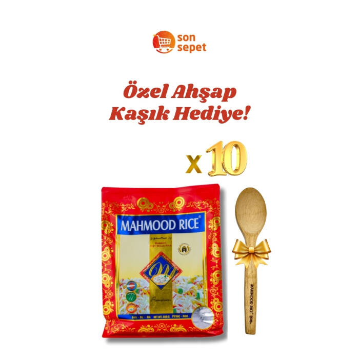 Mahmood Rice Basmati Pirinç 900 G x 10 Adet - 1