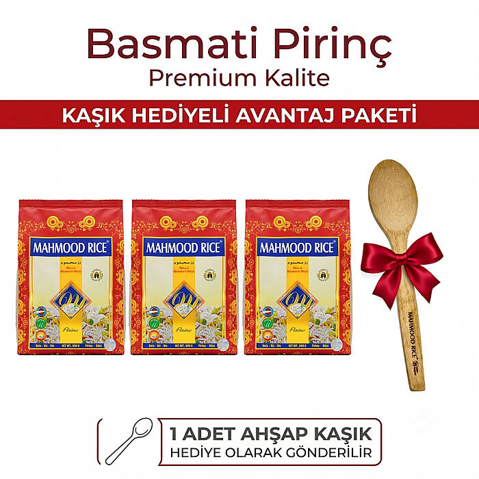 Mahmood Rice Basmati Pirinç 900 G X 3 Adet - 1