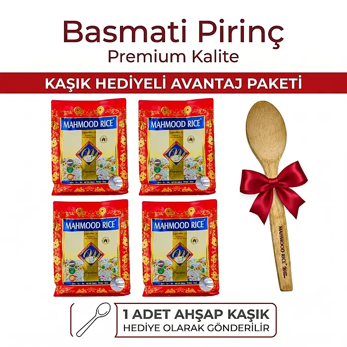 Mahmood Rice Basmati Pirinç 900 G x 4 Adet - 1