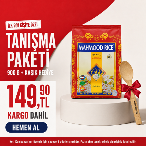 Mahmood Rice Basmati Pirinç 900 Gr - Özel Tanışma Paketi - Mahmood Rice