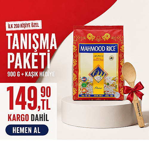 Mahmood Rice Basmati Pirinç 900 Gr - Özel Tanışma Paketi - Mahmood Rice