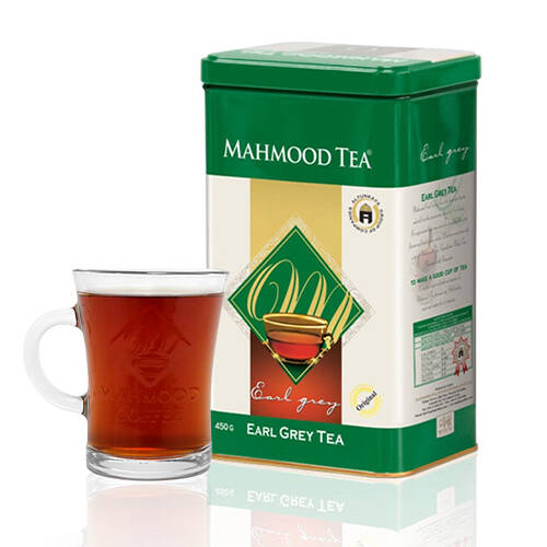 Mahmood Tea Bergamotlu Ithal Seylan Dökme Çayı Earl Grey 450 gr ve Bardak - 1