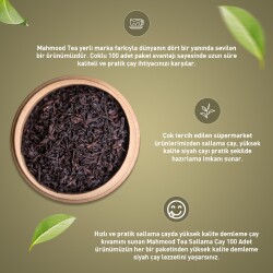 Mahmood Tea İthal %100 Saf Seylan 100'lü Bardak Poşet Çay Bardak Hediyeli - 2