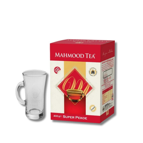Mahmood Tea Super Pekoe Ithal Seylan Dökme Çayı 400 G ve Bardak - Mahmood Tea