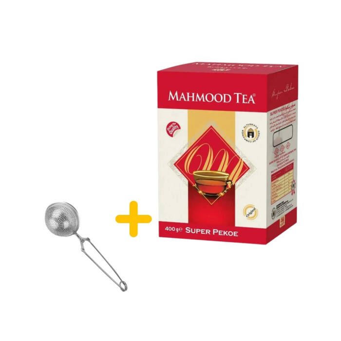 Mahmood Tea Seylan Pekoe Dökme Çay 400 G ve Küre Tasarımlı Silver Çay Süzgeci - 1