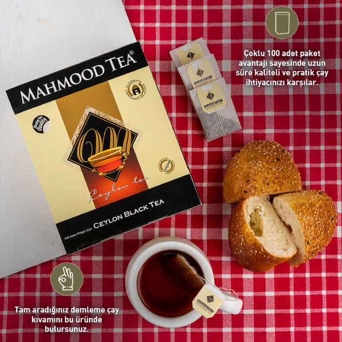  Mahmood Tea Seylan Sallama Çayı 100 X 2 G ve Bardak - 3
