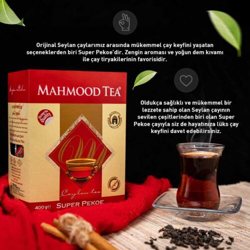 Mahmood Tea Super Pekoe Ithal Seylan Dökme Çayı 400 Gram - 4