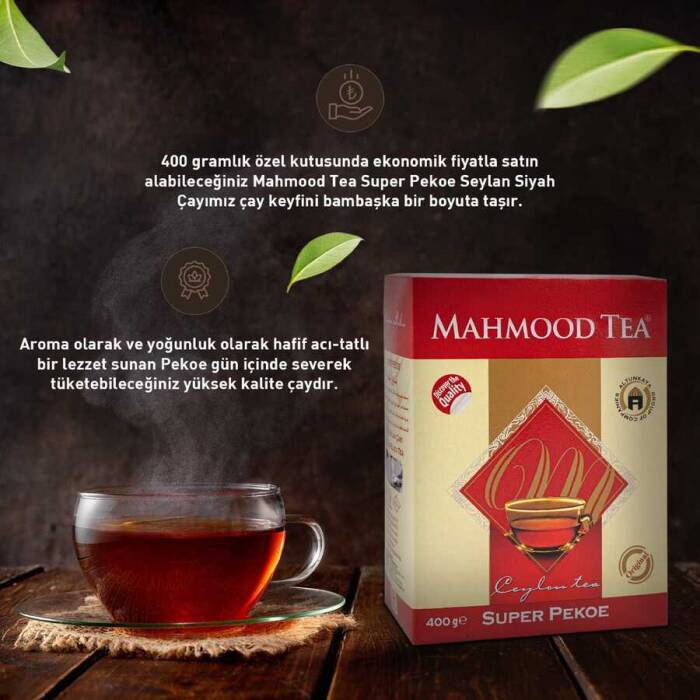 Mahmood Tea Super Pekoe Ithal Seylan Dökme Çayı 400 Gram - 5