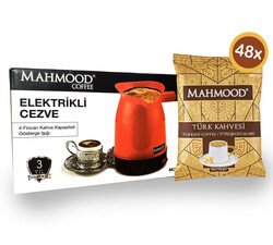 Mahmood Türk Kahvesi 100 Gr 48 Adet | Elektrikli Cezve 1 Adet - 1