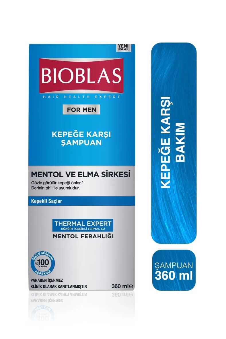 Mentol ve Elma Thermal Expert Men Kepeğe Karşı Saç Şampuanı 360 ml - 1