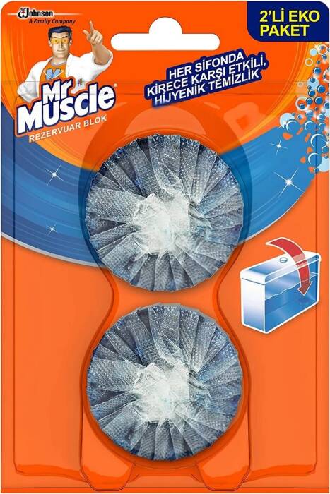 Mr Muscle Rezervuar Blok Tuvalet Temizleyici 2x48 gr - 1