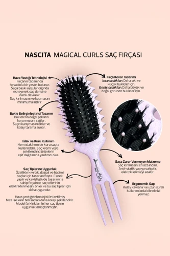 Nascita Magical Curl Saç Fırçası - (SİHİRLİ BUKLELER) - 3