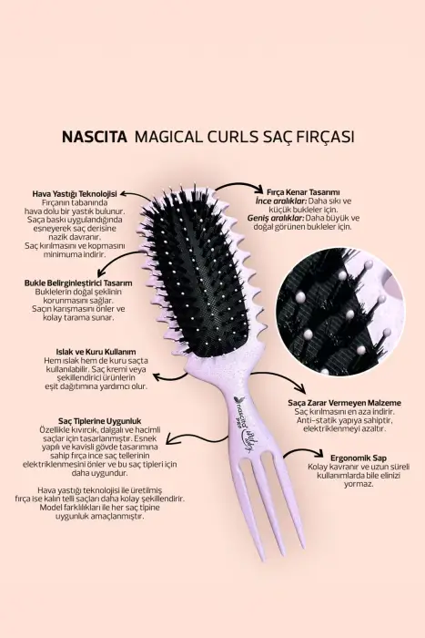 Nascita Magical Curl Saç Fırçası - (SİHİRLİ BUKLELER) - 3
