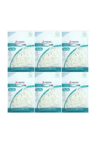 Nascita Nane Aromalı Çift Taraflı Kürdanlı Diş İpi 50 li x 6 Paket - Nascita
