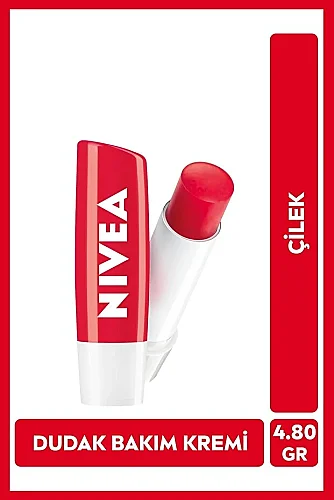 Nivea Çilek Aromalı Dudak Bakım Kremi 4.8 gr - Nivea