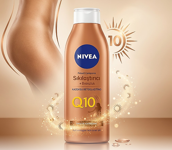 Nivea Q10 Sıkılaştırıcı ve Bronzlaştırıcı Vücut Losyonu 400 ml - 1