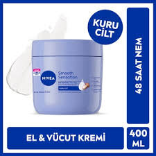 NIVEA Smooth Sensation El ve Vücut Bakım Kremi 400ml, Kuru Ciltler İçin 48 Saat Nemlendirici - 3