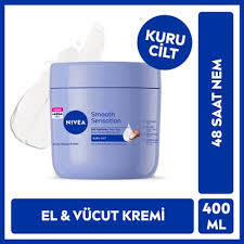 NIVEA Smooth Sensation El ve Vücut Bakım Kremi 400ml, Kuru Ciltler İçin 48 Saat Nemlendirici - 3
