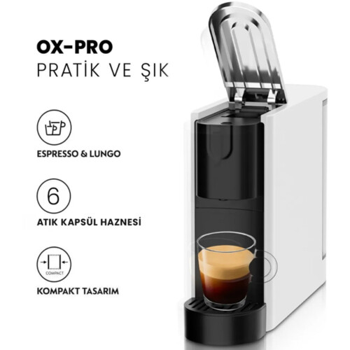 Omnex Ox-pro Beyaz Kapsül Kahve Makinesi - Omnex