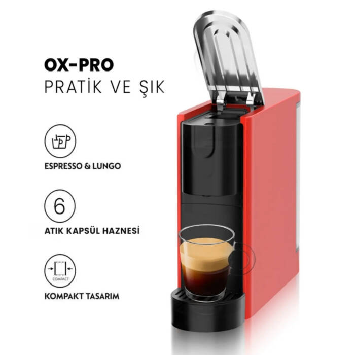 Omnex Ox-pro Kırmızı Kapsül Kahve Makinesi - 1
