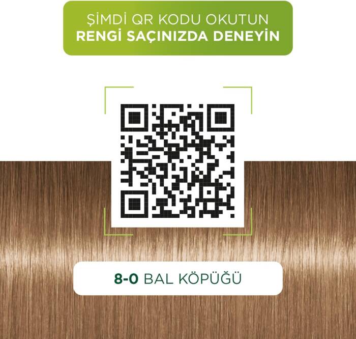 Palette Kalıcı Doğal Renkler 8-0 Bal Köpüğü Saç Boyası - 8