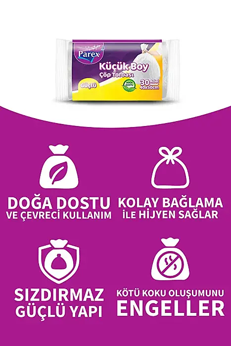 Parex Güçlü Çöp Torbası Mini Boy X 6 ADET - 4