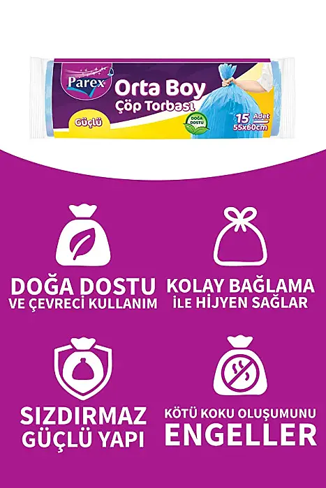 Parex Güçlü Çöp Torbası Orta Boy - 5