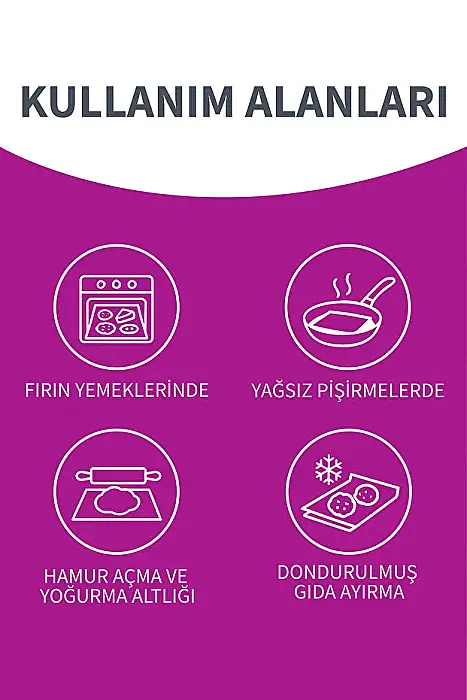 Parex Natura 3 Adet Ağartılmamış Organik Hazır Kesilmiş Pişirme Kağıdı 10 lu - 4