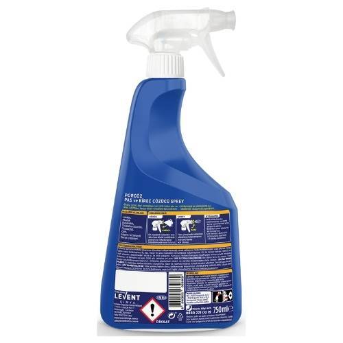 Porçöz Ekstra Güçlü Pas ve Kireç Çözücü Sprey 750 ML - 2
