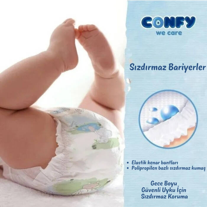 Confy Premium Bebek Bezi 3 Numara Midi 4 - 9 Kg 162 Adet - 8