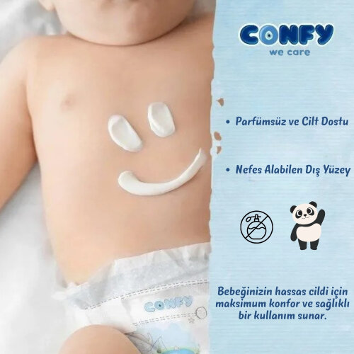 Confy Premium Bebek Bezi 3 Numara Midi 4 - 9 Kg 162 Adet - 7