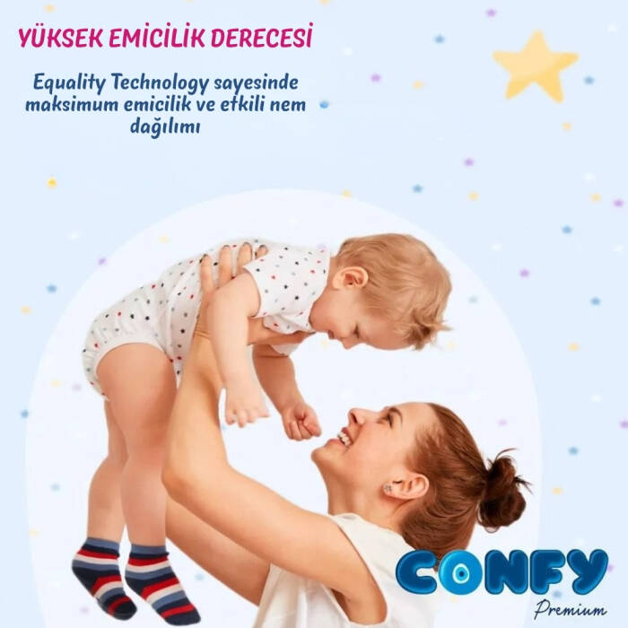 Confy Premium Bebek Bezi 3 Numara Midi 4 - 9 Kg 162 Adet - 11