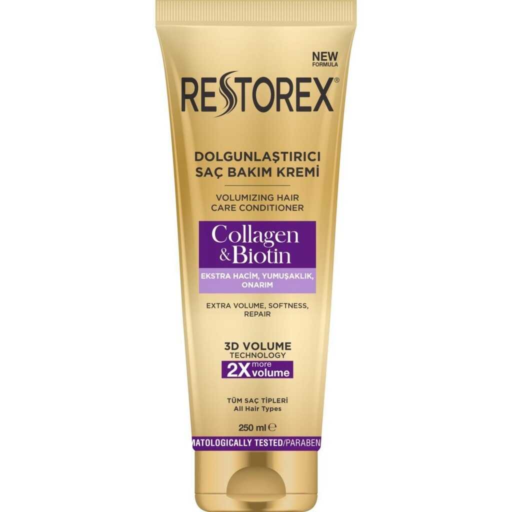 Restorex Dolgunlaştırıcı Saç Bakım Kremi Collagen ve Biotin 250 Ml - 1