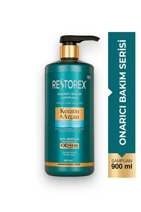 Restorex Keratin Argan Onarıcı Bakım Şampuanı 900 ml - 1
