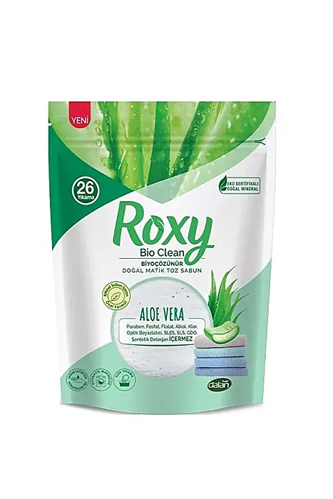 Roxy Bio Clean Doğal Matik Toz Sabun Aloe Vera 800 Gr 4 Adet - 2