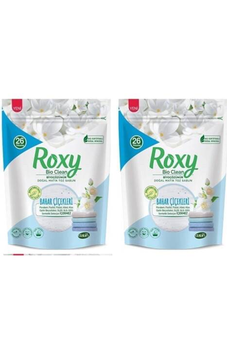 Roxy Bio Clean Doğal Matik Toz Sabun Bahar Çiçekleri 800 gr x 2 Adet - 1
