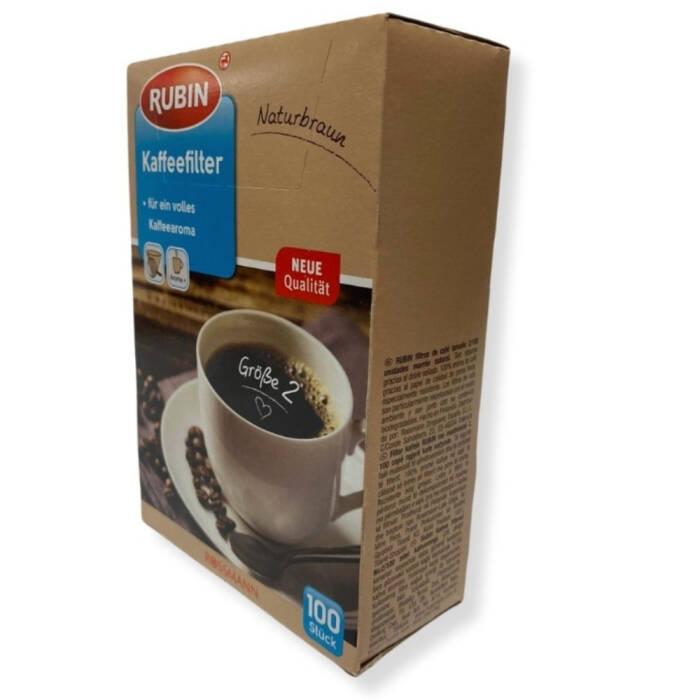 Rubin Kahve Filtresi Natural Filtre Kahve Kağıdı 2 Numara 100 Adet - 3