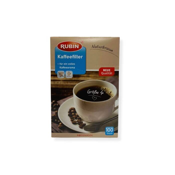 Mahmood Coffee Filtre Kahve 250 G ve Rubin Büyük Boy Kahve Filtresi Naturel Kağıt 4 Numara 100 adet Set - 5