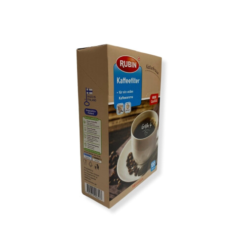 Mahmood Coffee Filtre Kahve 250 G ve Rubin Büyük Boy Kahve Filtresi Naturel Kağıt 4 Numara 100 adet Set - 6