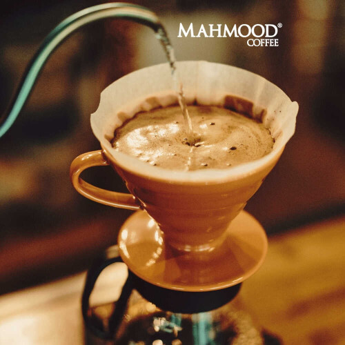 Mahmood Coffee Filtre Kahve 500 G ve Rubin Büyük Boy Kahve Filtresi Naturel Kağıt 4 Numara 100 adet Set - 8
