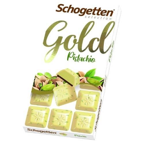 Schogetten Gold Pistachio Fıstıklı-Beyaz Çikolata 100 Gr - 1
