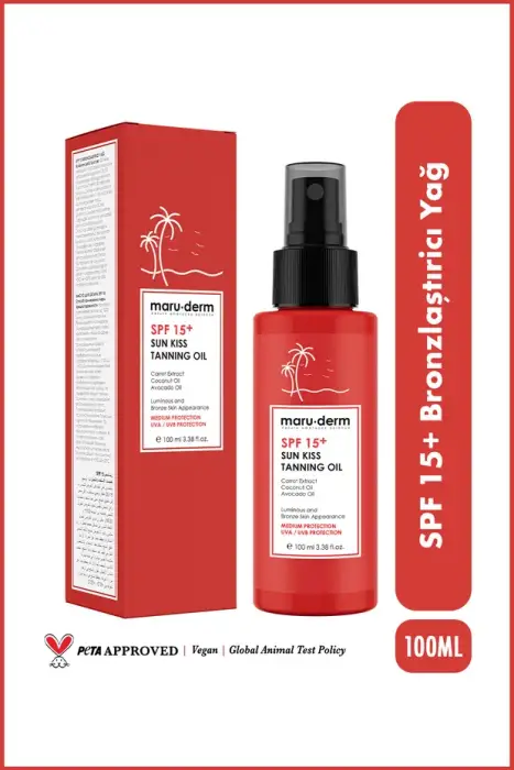 SPF 15 Sun Kiss Bronzlaştırıcı Güneş Yağı 100 ML - 1