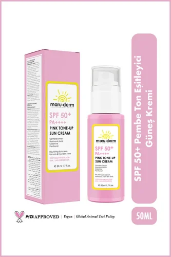 SPF 50 Pembe Ton Eşitleyici (Pink Tone-Up) Güneş Kremi | PA Yeni Nesil Kore Filtreli 50 ML - 3