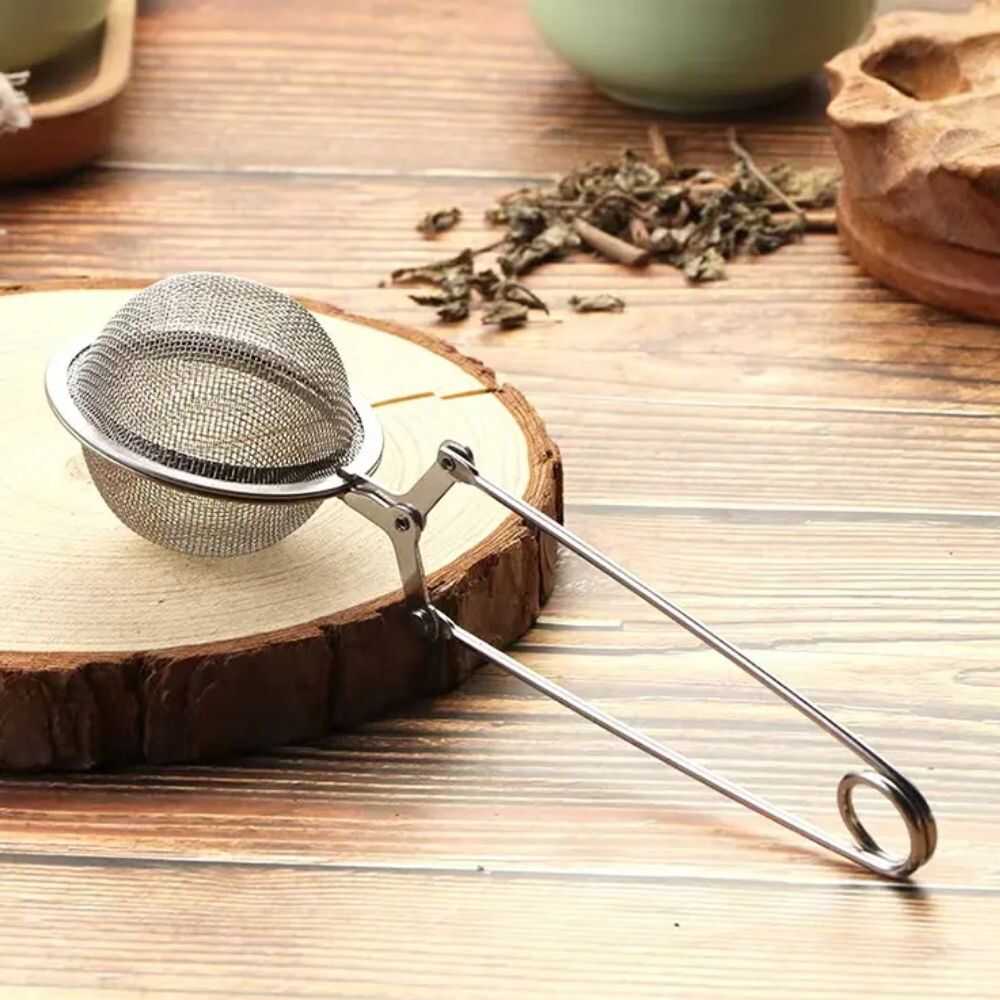 Mahmood Tea Paslanmaz Çelik Bitki Çayı Demleme Süzgeci Maşalı Çay Süzgeci - 2